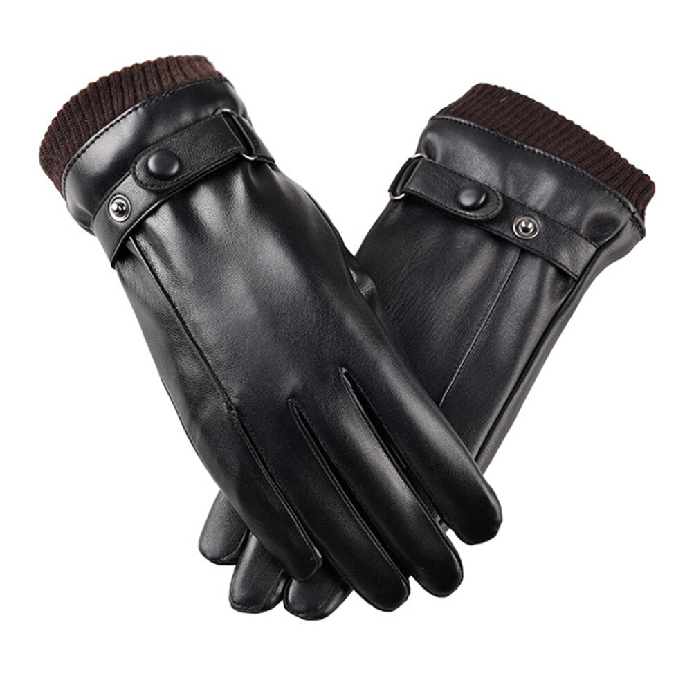 Touch Screen Windproof Waterproof Pu Gloves For Woman 3302970132826