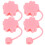 4Pcs Pink Flower Silicone Straw Covers Leakproof Straw Protector Caps 7