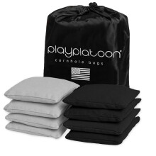 Joaca Platoon Premium Premium Weather Duck Pnza de ra?a Saci de porumb - set de 8 pungi de fasole pentru joc de gaura de porumb - 4 argint ?i 4