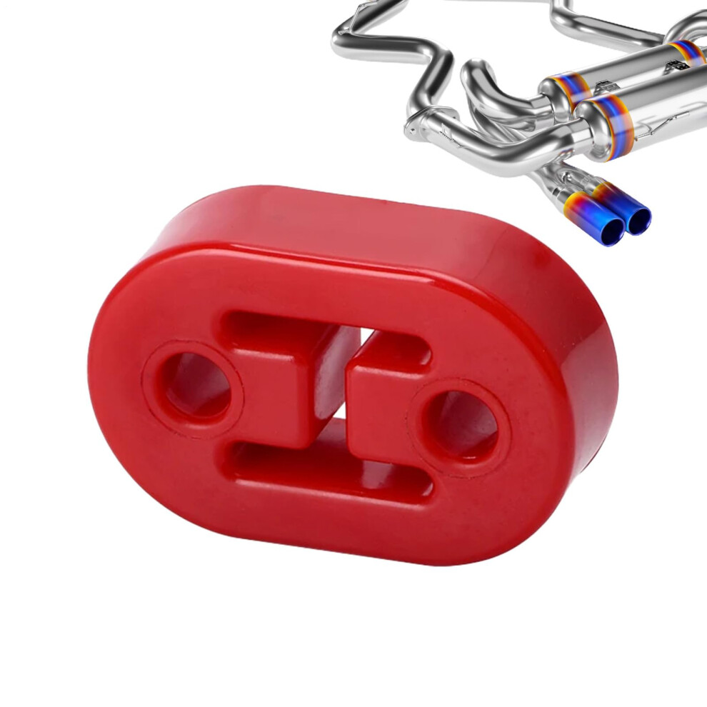 Exhaust Rubber Hanger, Heavy-Duty Pipe Bracket, Flexible Insulator Clamp, Rubber Bushing For Exhaust System Stability Red 9354506971205