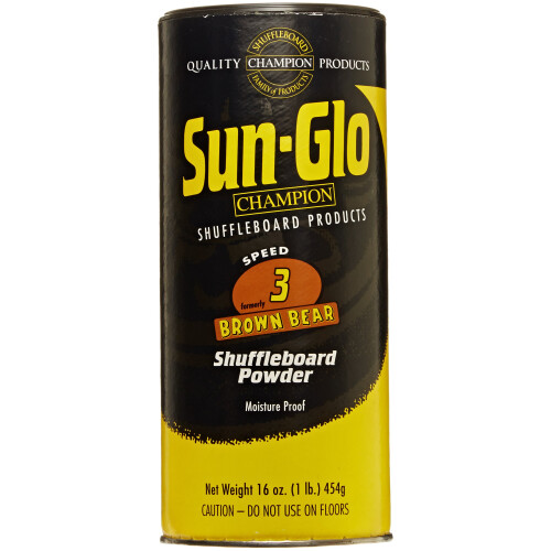 Sun-Glo Speed ??3 (Brown Bear Wax) Table de mesa de shuffleboard Powder 16 oz. Poder