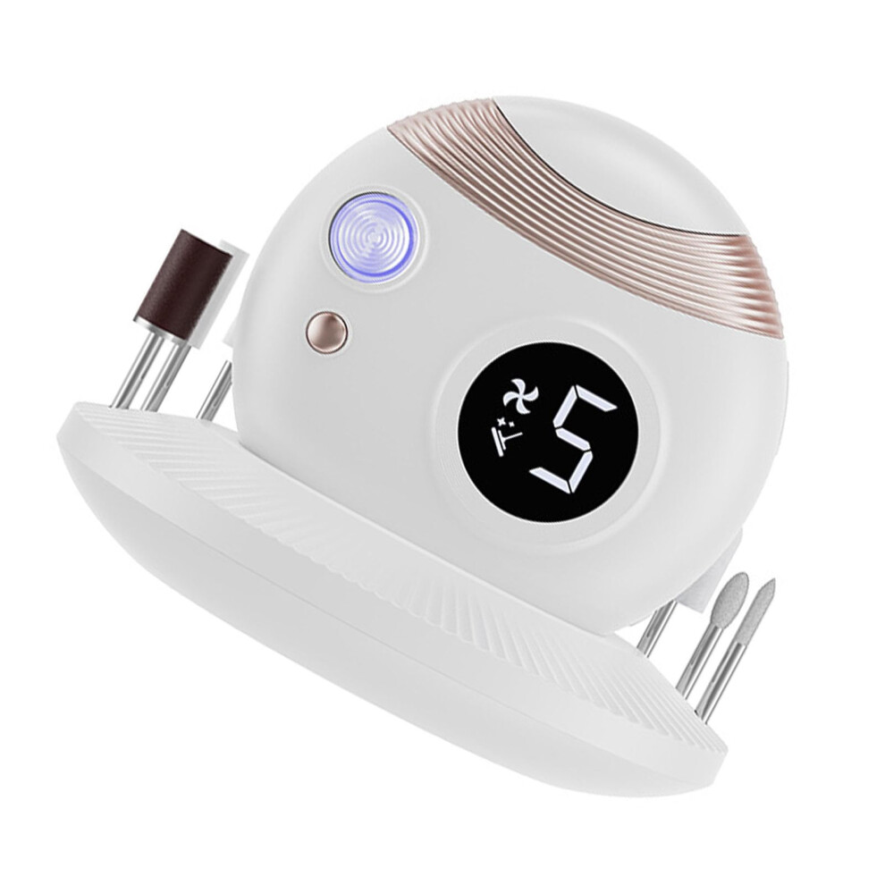 White/Light 3 In 1 Automatic Nails Cutter Electric Nail File Trimmer For Elderly Built In