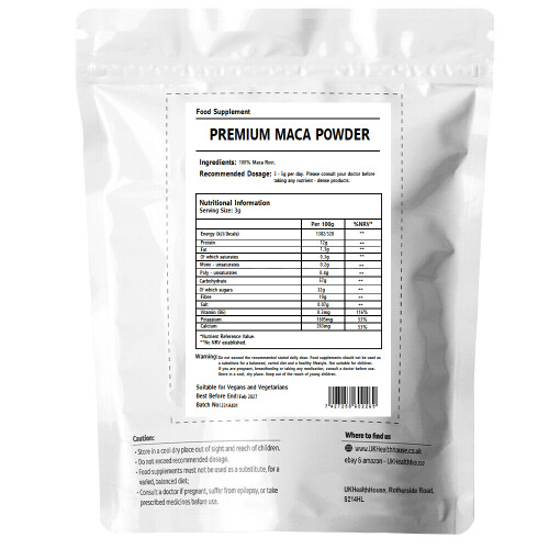 Maca Root Powder 1kg Raw (Premium 4 Root, Peruvian Superfood) 1
