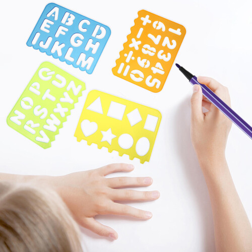 satz alphabetische -schablonen mit lineal 1