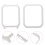 2Pcs White Plastic Watch Screen Protector Ultra-Thin Durable Cover 2