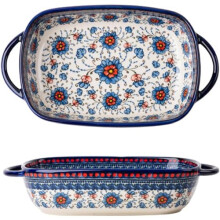 Ceramic Baking Mould Set Of 2 Oven Safe, Vintage Ceramic Lasagna Pan, Creative Soup And Noodle Bowl Mould