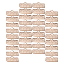50Pcs Copper Ribbon End Clamps Golden Jewelry Pinch Fasteners for DIY