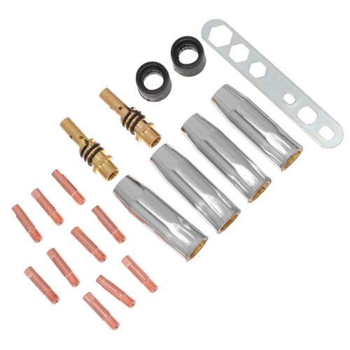19St Zilveren Metaal Mig Laspistool Tip Kit Vervangingsset