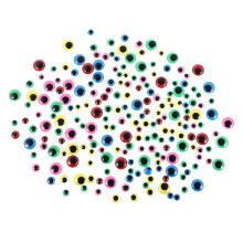 200Pièces Yeux Adhésifs Multicolores En Plastique Pour Décoration DIY