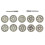 mini diamantschijven set 8 22 mm voor edelstenen 8