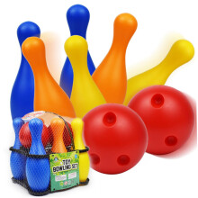 Plastic Bowling Lightweight Outdoor Toy Set With Ball, Bottles And Scorecards 19x6.5cm
