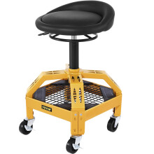 VEVOR Rolling Garage Stool  300LBS Capacity  Adjustable Height from 24