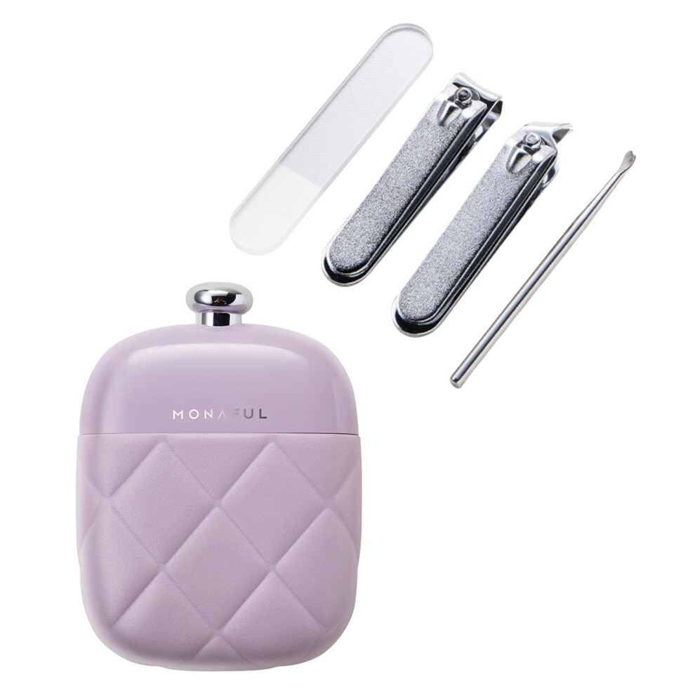 Portable French Theme Nails Care Set With Clippers, Scissors, Nail File, Ear Spoon For Daily Grooming Manicure Kit