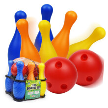 Plastic Bowling Height Ball Bottles 19x6.5cm Outdoor Fun Durable Lightweight For Parent Activities Bowling Practice