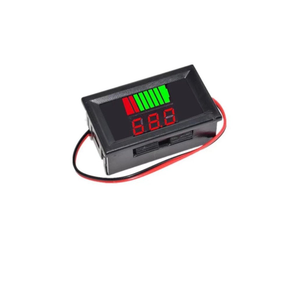 Car Battery Charge Level Indicator 12V-60V Lithium Battery Capacity Meter, Led Display Voltmeter Tester Red 9354506972516