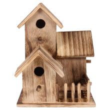 DIY Wooden Bird House Kit Nest Entrance For Educational Natural Wood Outdoor Garden Use Durable