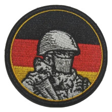 Eagle Shield Badge 3D Embroidery Fabric Patch For Clothes V00613-6-Gun Metal