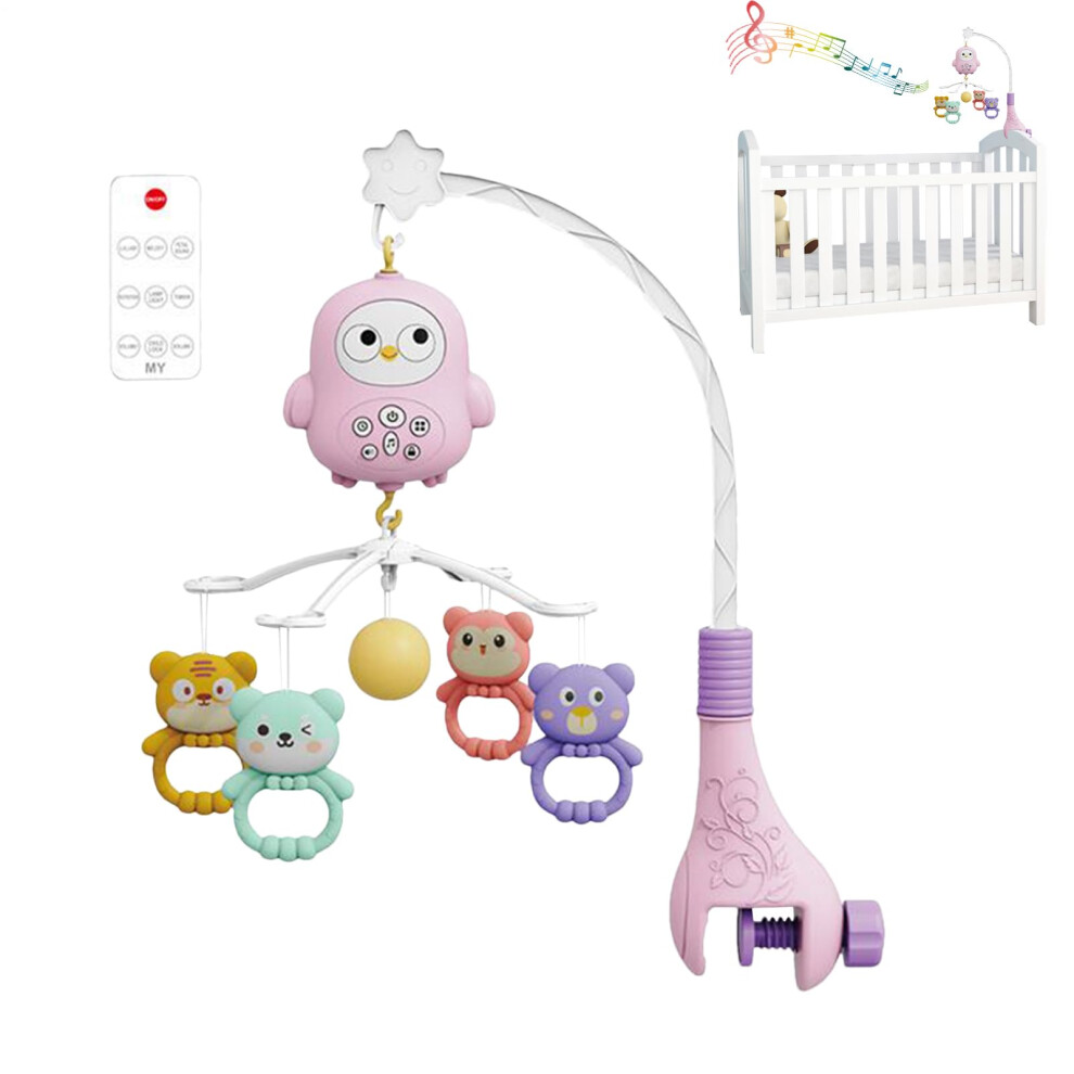 Nursery Mobiles Baby Crib Mobile With Music Playpen Compatible Bassinet Toddler Bed Bell Toy Pink