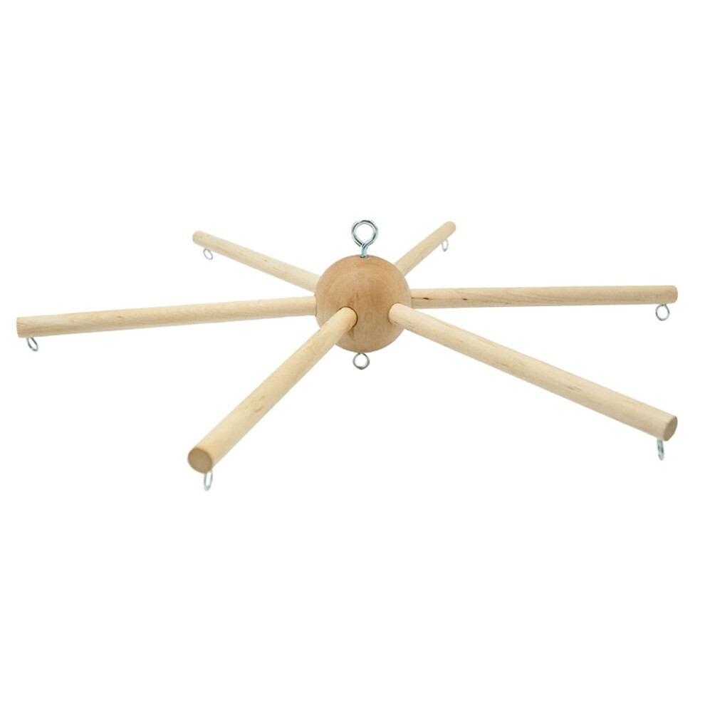 Mobile Hanger for Crib Natural Wooden DIY Mobile Kit Bell Wind Chimes Hanger for Baby Home Wall Hanging Balcony Kit