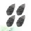 4Pièces Repose-Baguettes Bois Noir Pour Maison 10