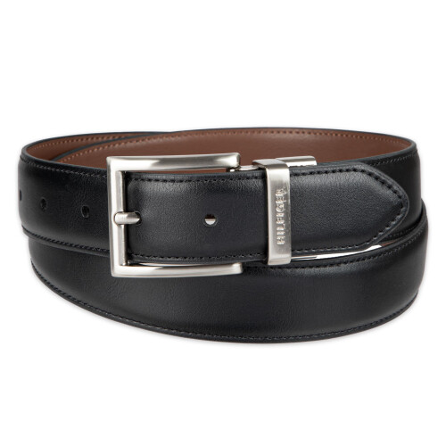 Tommy Hilfiger Tommy Hilfiger Mens Reversible Pas Blackbrown Silver 30 1