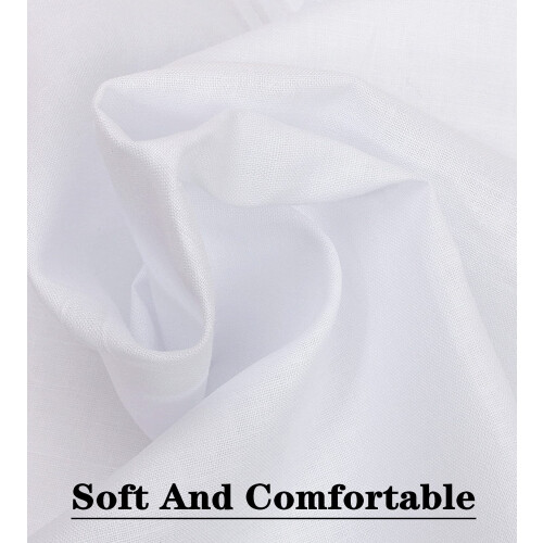 Fazzoletti da uomo 100% cotone morbido Fazzoletti bianchi 1