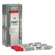 Priemyseln fixky Dixon so stredn m hrotom, balenie 12 cerven ch fixiek (80221)