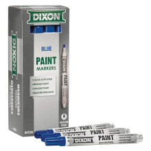 Dixon Industrial Paint Markers, balenie 12 modr ch fixiek so stredn m hrotom (80228)