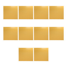 10 goldene Papp- -Tabletts, Tortenunterlagen für