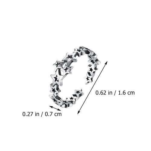 stilvoller fünfzackiger Stern-Ring für , 1