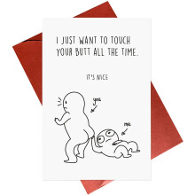 S?dt jubil?umskort romantisk kort Sjovt Touch My Butt Love Cards Naughty Card til hendes BF GF