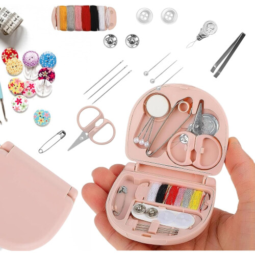 Mini Sewing Kit Needle and Thread Set, Compact Sewing Box With Assorted Threads, Needles, and Tools for Quick Repairs 2