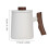 Water Ceramic Cup Elegant Wooden Handle White 1set 3