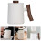 Water Ceramic Cup Elegant Wooden Handle White 1set 5