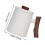 Water Ceramic Cup Elegant Wooden Handle White 1set 2