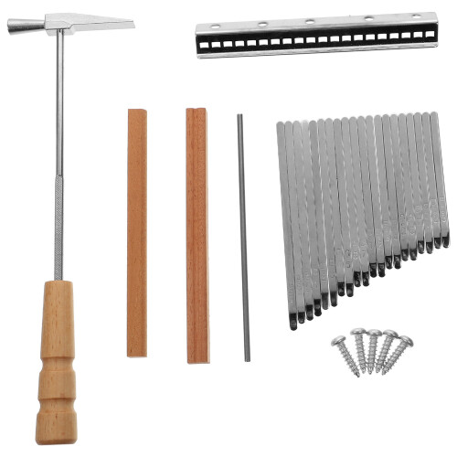1Ensemble Accessoires Kalimba Clés Acier Bois Durable Pour Réparation