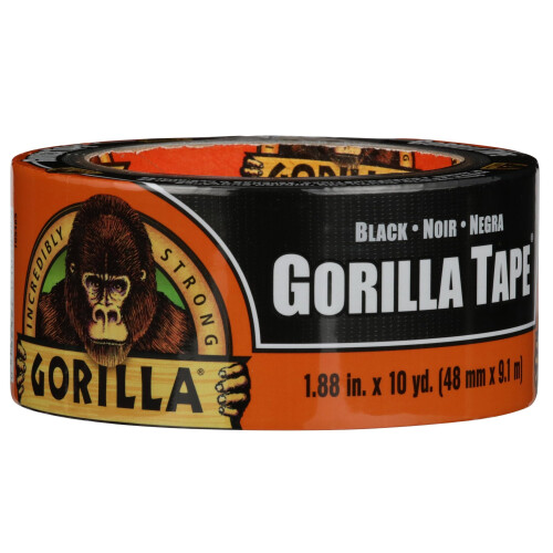 Gorilla Gorilla Tape, 3" Core, 1.88" x 10 yds, Μαύρο
