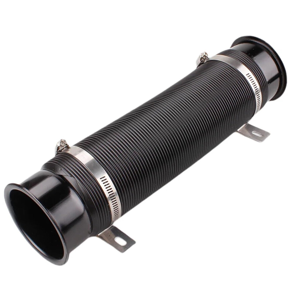 76Mm Car Cold Air Turbo Intake Inlet Pipe Adjustable Flexible Duct Tube Hose Air Intake Hose Kit Black 9393856024223