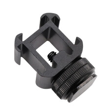 Triple Cold Shoe Mount For Cameras Metal Portable Triple Hot Shoe Base Bracket