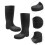 1 paar herren regenstiefel mit stahlkappe, 3