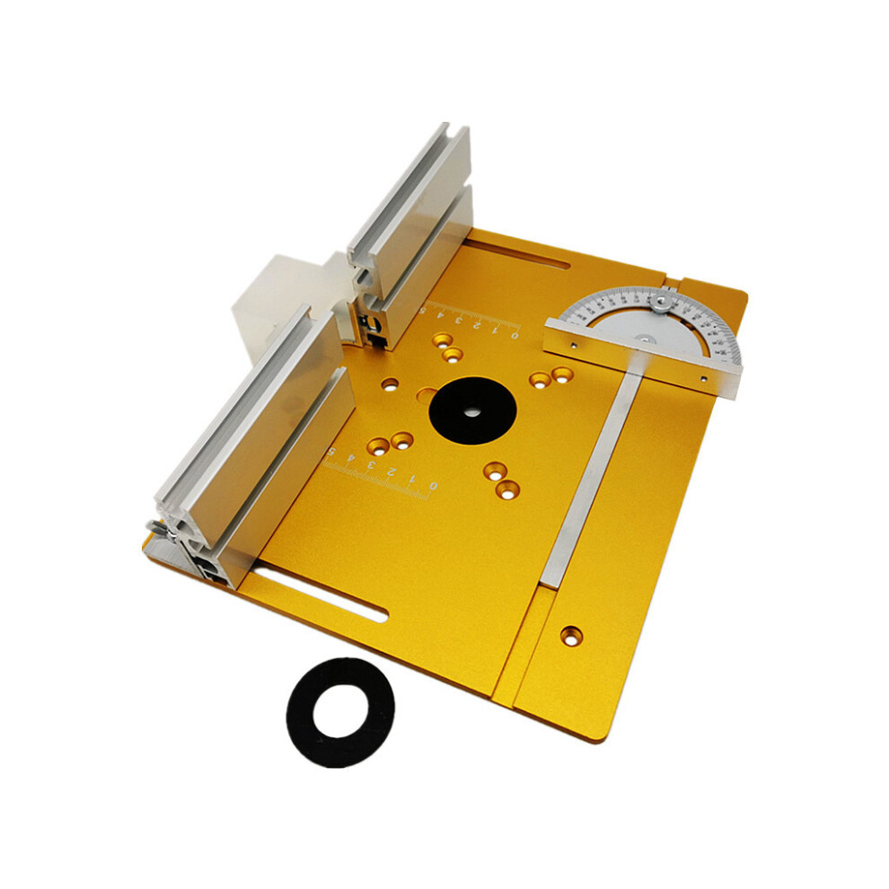 (Gold, 3pcs2 Holes with Cover) Trimmer Insert Plate Multifunctional Accessories Rustproof Table Saw-image-OPC-PKS8VMN-NEW