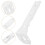 6Pcs White Metal Curtain Brackets for Wall and Ceiling Mount Durable 6