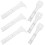 6Pcs White Metal Curtain Brackets for Wall and Ceiling Mount Durable 5