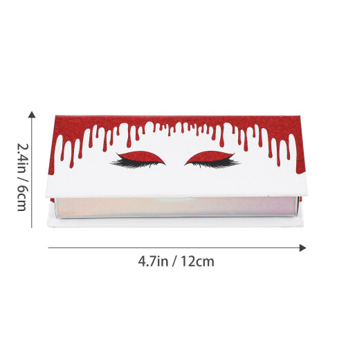 2St Papier Wimpercase Rood En Stijlvol Voor 1
