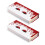 2St Papier Wimpercase Rood En Stijlvol Voor 6