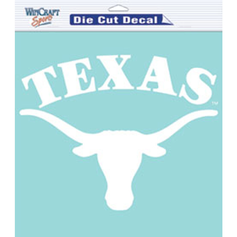 Texas Longhorns Decal 8X8 Die Cut White 032085258052