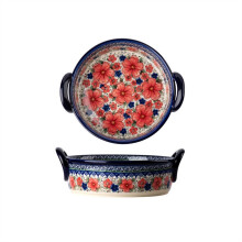 Lasagna Pans Taller And Deeper Ceramic Lasagna Dish 18.5cm With Handles Heat Resistant Bakeware Vintage Tableware