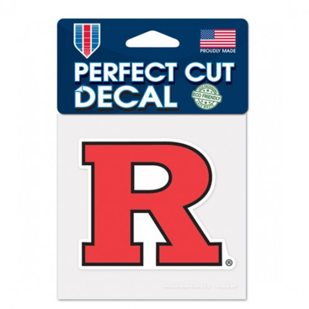 Rutgers Scarlet Knights Decal 4X4 Perfect Cut Color 032085491848