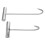 2 rvs haken t- vleeshanger voor vlees 5