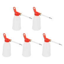 5 plastic oliecontainers met puntvormige tuit voor naaimachine